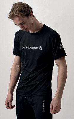 Превью Одежда повседневная Футболка FISCHER Logo Чёрный